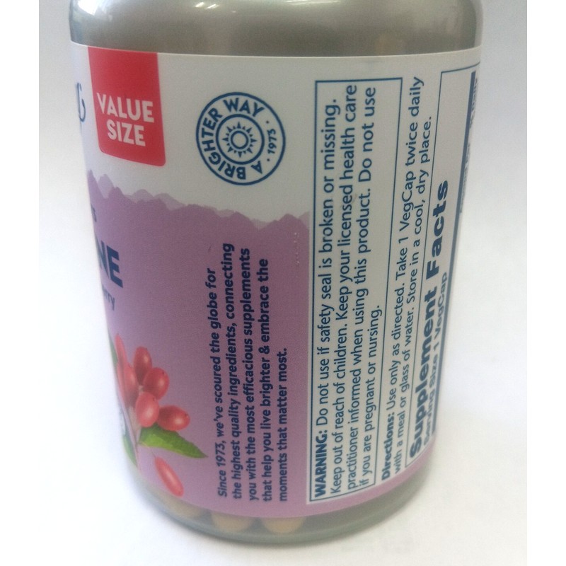 Solaray Berberine 100 Vegcaps 500mg Vital Extracts from Indian Barberry