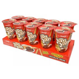 Meiji Yan Yan Dipping Sticks, Chocolate Crme - 2 oz, Pack of 10 - Cracker