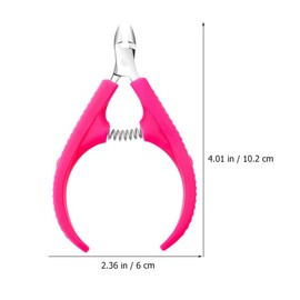 FRCOLOR 2pcs Stainless Steel Cuticle Nipper and Trimmer for Professional Nail Care and Manicure Portable Household Tool for Precise Cuticle Removal and Nail Art