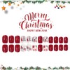 Christmas Press on Nails Short Square Fake Nails Snowman Winter
