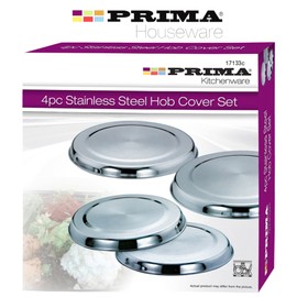 4 Pcs Stainless Steel Hob Cover Set | Stove | Plate | Cooker Top | Burner Protector | Restaurants CANTEENS Safety Worktop Savers