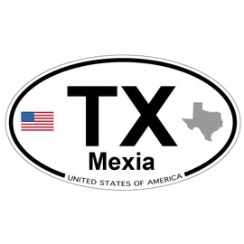 US Decal, Inc. Mexia, Texas Oval Sticker
