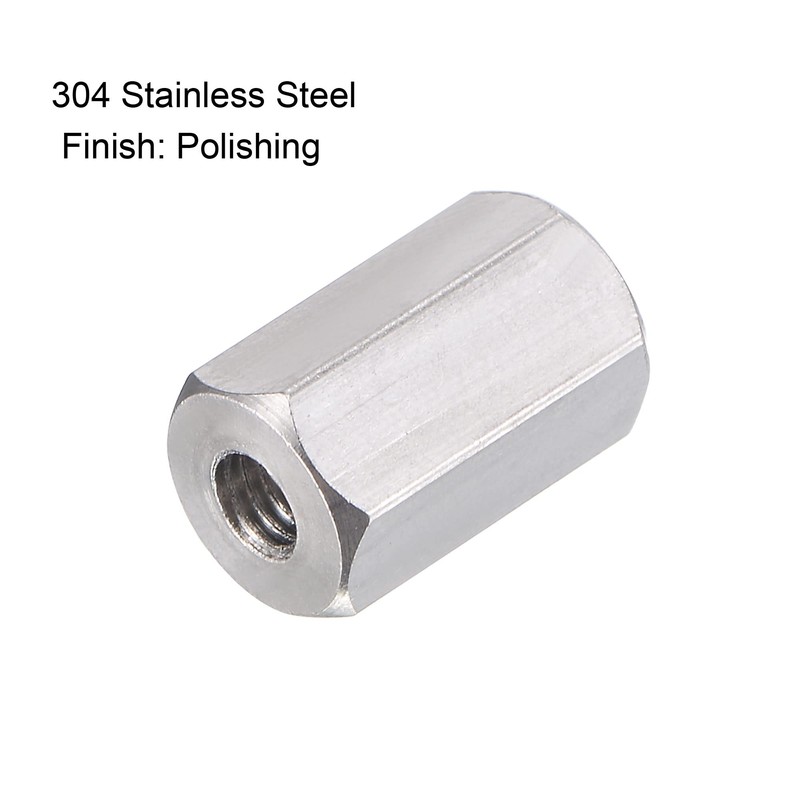 sourcing map M3 x 0.5-Pitch 10mm Length 304 Stainless Steel