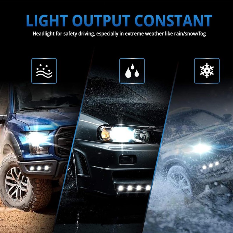 JRQLOV 4Pcs 23mm COB DC 12V Eagle Eye LED Car