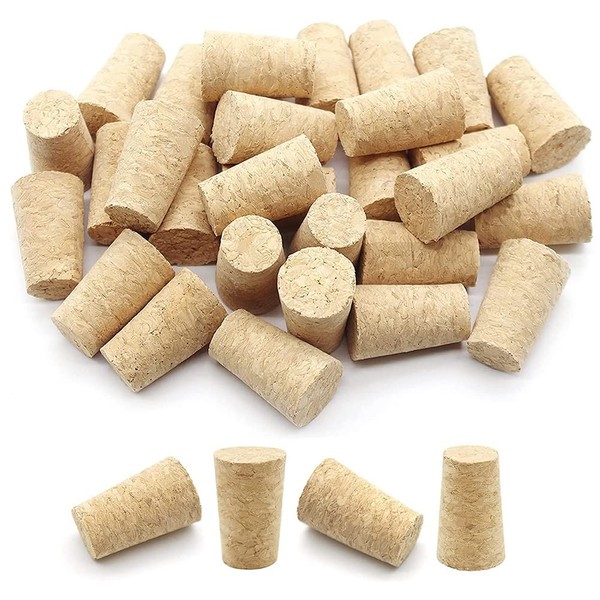 Hopbucan 100 tappi di sughero per vino conico riutilizzabili in legno sigillante portatile creativo tappo bottiglia di vino tappo per bottiglie