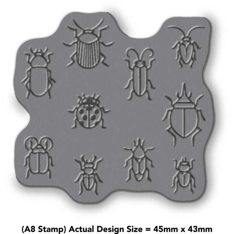 A8 'Bug Pattern' Unmounted Rubber Stamp (RS00021856)