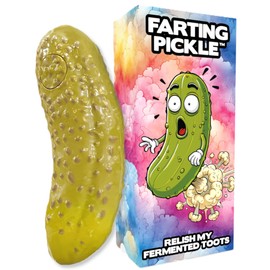 DR DINGUS Fart Pickle Toy - Sings Dill-lightful Musical Yodel Song - Hilarious Laughs - Singing Novelty Gag Gift for Friends Family Coworkers Office Students Classroom