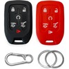 2-Pack Click&Fit Silicone Key Fob Covers Compatible with Chevy Suburban