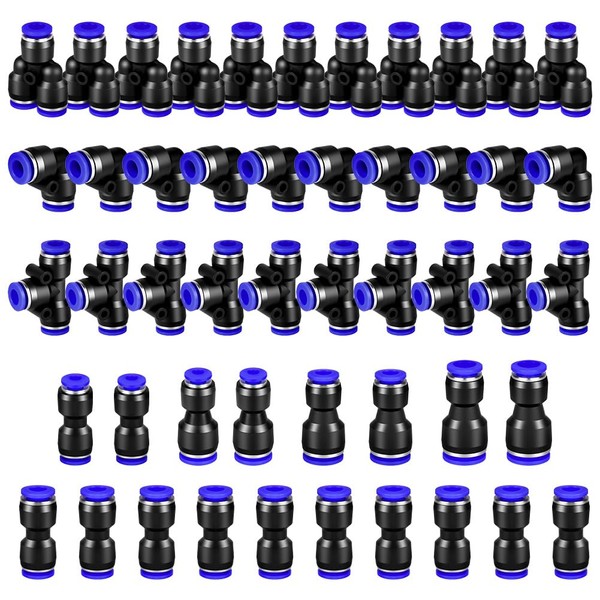 AOOWU 48-Piece 6 mm Pneumatic Quick Push-in Connection Kit for