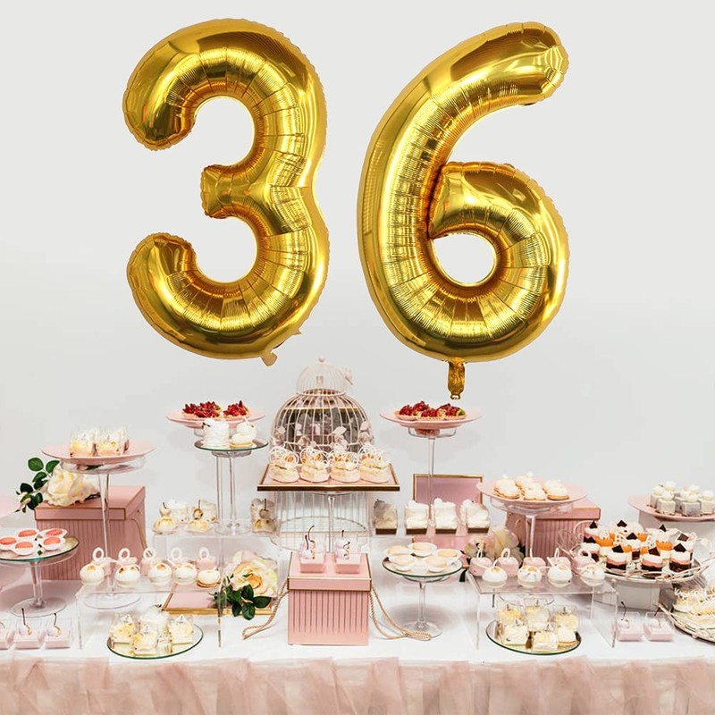 Xihuimay Number 36 Balloons - 40 inch Digital Birthday Balloons,