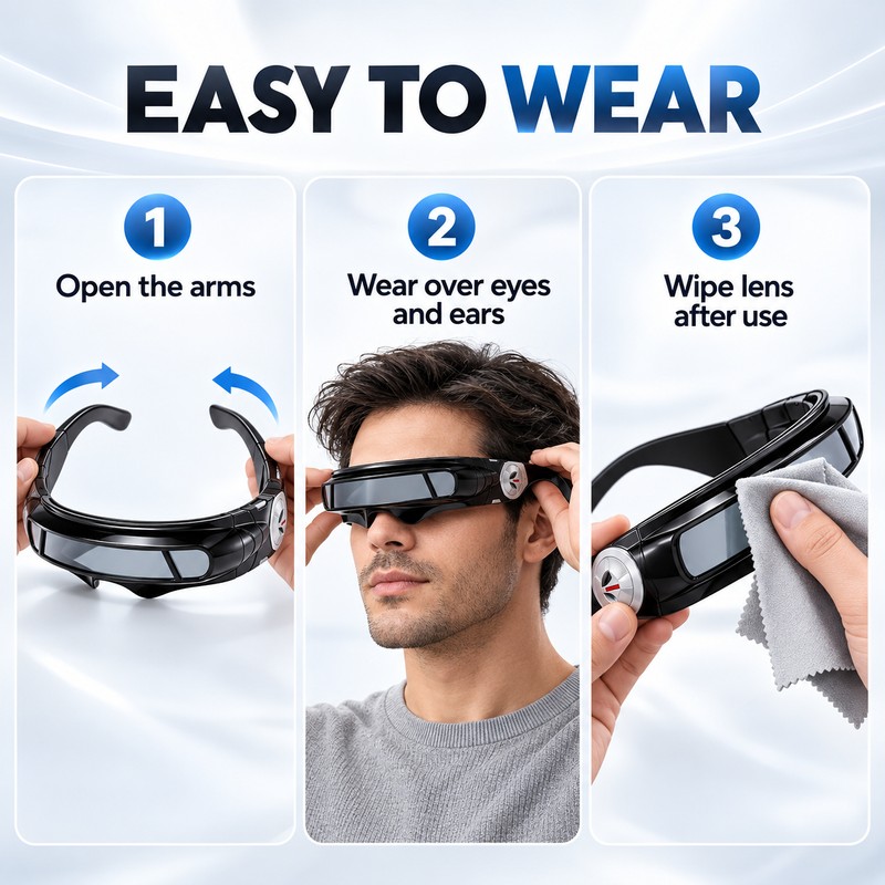 Polarized Shield Sunglasses for Outdoor Wear – Futuristic Rectangle Black