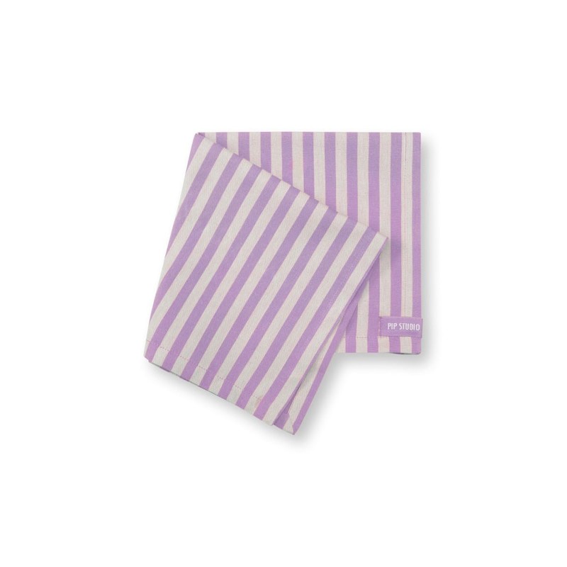 Pip Studio Lily&Lotus Stripes Napkins Purple 40 x 40 cm