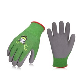Vgo... 1-Pair Age 3-5 Kids Gloves Kids Gloves, Bamboo Fibre Gardening Gloves, Children Yard Work Gloves, Soft Safety Rubber Gloves (Size XXXS, Green, KID-RB6026)