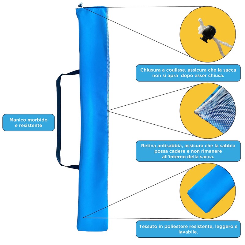 Gesar Beach Umbrella Bag Parasol Cover for Beach Umbrella 180