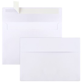 Joyberg 50 Packs 5x7 Envelopes, White A7 Envelopes for Invitations, Printable, Self Seal for Weddings, Invitations, Photos, Postcards, Greeting Cards, Mailing