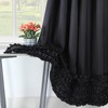 MVSUTA Ruffled Black Modern Polyester Fabric Cloth Bath Shower Curtain,Solid