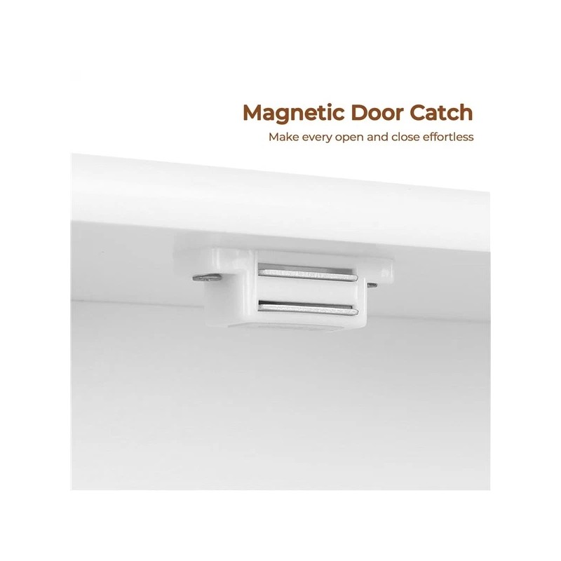 Topeakmart Bathroom Wall Cabinet with Towel Bar and Adjustable Shelf