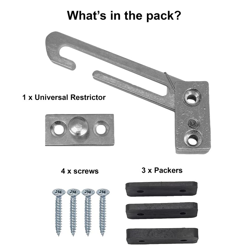Window Restrictors Lock Window Restrictor Hook Window for UPVC Steel