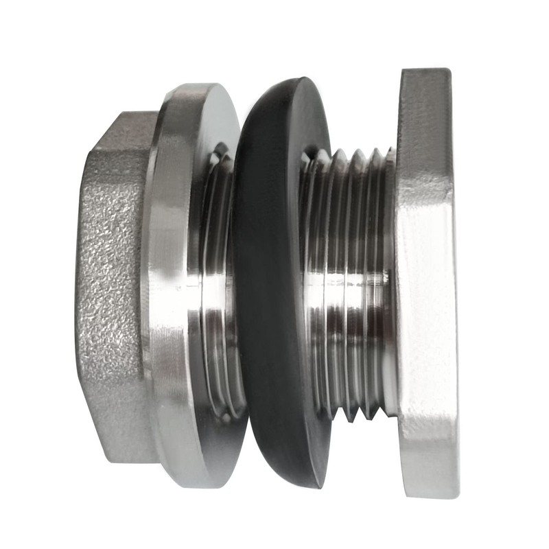 Fitvell 304 Stainless Steel Bulkhead Water Tank Fitting 1" Female