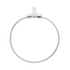 Platinum Beading Hoop, 10 Silver Plated Brass 30mm Round Beading