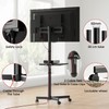 AOKCOS Rolling TV Stand - Mobile TV Stand on Wheels