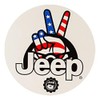Jeep Wave Logo 4" Round Vinyl Screen-Printed Sticker