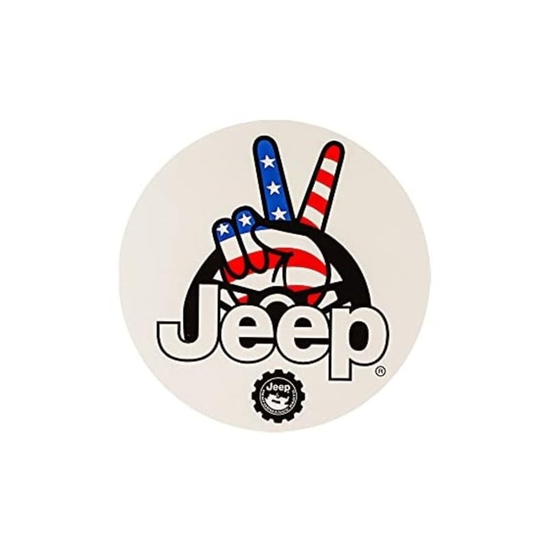 Jeep Wave Logo 4" Round Vinyl Screen-Printed Sticker