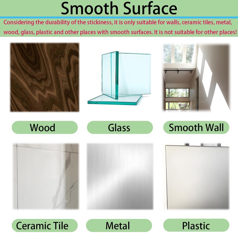 12 Pack Shower Caddy Adhesive Replacement Hooks Transparent Strong Waterproof