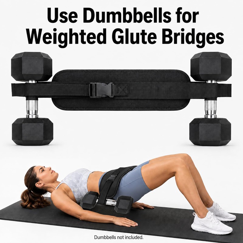 GuangTouL Hip Thrust Belt for Dumbbells