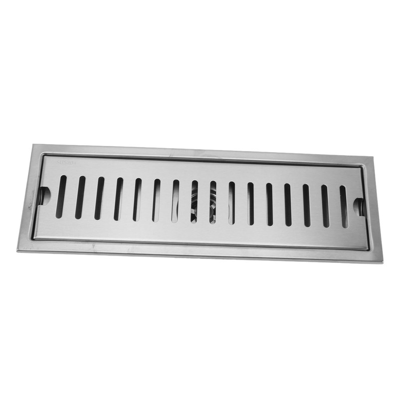12 Inch Rectangular Linear Shower Drain 304 Stainless Steel Rustproof