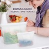 12-Pack Reusable Silicone Food Storage Bags, 100% Silicone Stand-Up Wide-Open