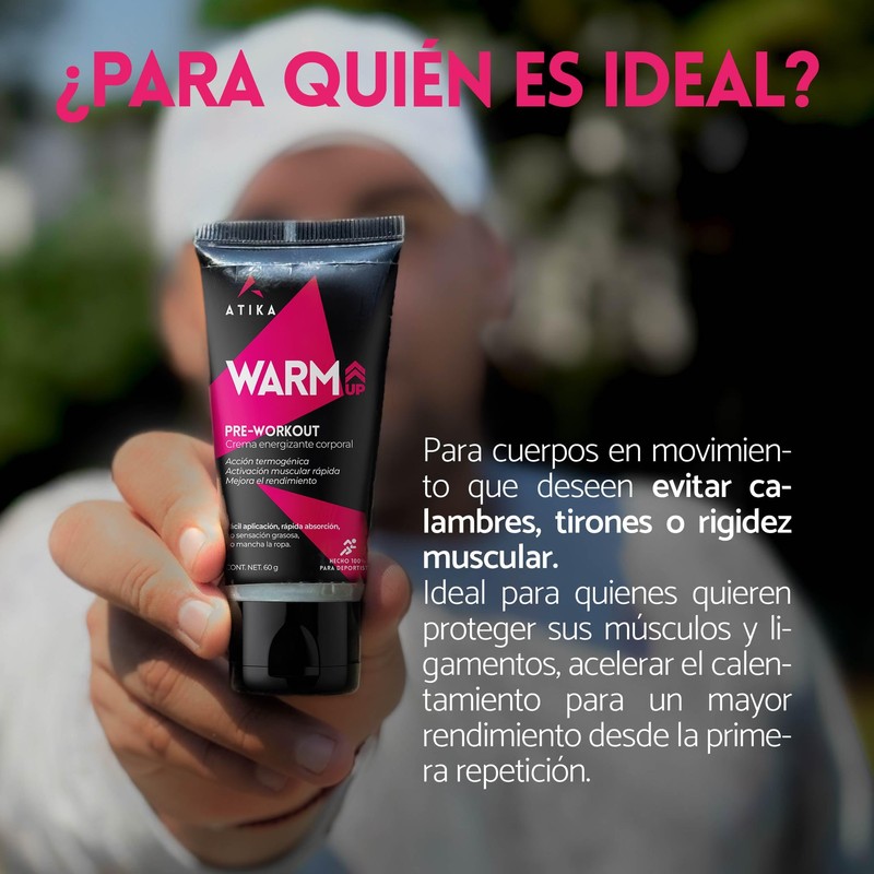 Atika Power WARM UP Crema Corporal Termogenica | Ejercicio Efectivo