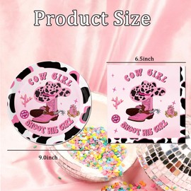 Western Cowgirl Party Supplies, 20 Pcs Plates and 20 Pcs Napkins Wild West Theme Pink Cowgirl Rodeo Decorations Tableware for Pink Cowboy Rodeo Birthday Bachelorette Party Decorations