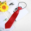 Larrel Boys Red Tie, Pre-Tied Kids Necktie, Adjustable Toddler Tie,