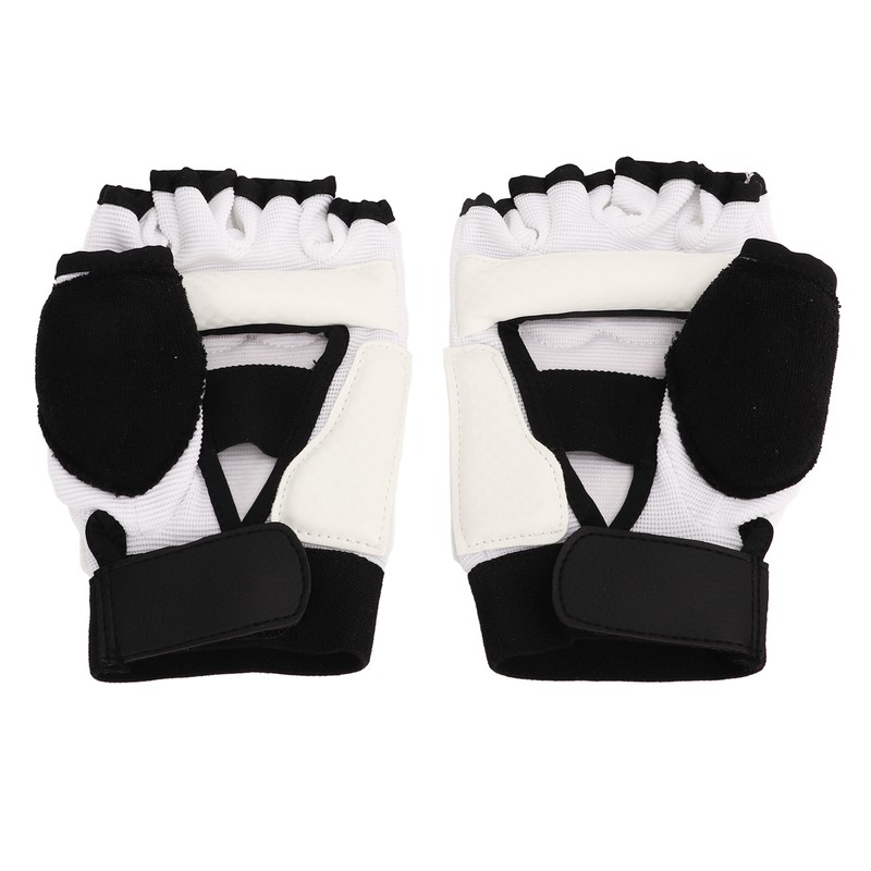 1 Pair Taekwondo Gloves Breathable Elastic Half Finger Kickboxing Boxing