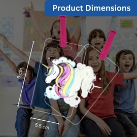 Bibliophiles Big Unicorn Writable Transparent Bag Luggage Tags, PVC Luggage Labels for Suitcases with Name Address Phone Number Labels Travel Tag for Baggage Identity ID Labels for Trolley, Suitcase