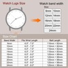 sourcing map White Genuine Leather Band 16mm Width, Flat Thin