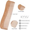 KYVU W1 handgefertigter Holzkamm mit grober Zahnung, 17,1 cm, Dampfbuche