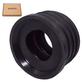SKIR'CO (2 pcs) Black 50 x 32 mm Rubber Sleeve for Drain Pipe, Pipe Rubber Connector, Pipe Adaptor, Rubber Reducer