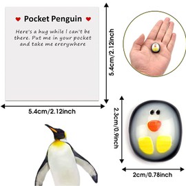2PCS Pocket Penguin Hug - Mini Cute Penguin Gift, Pocket Hug Encouraging Pocket Hug Decoration for Family, Friends, and Birthday Celebrations