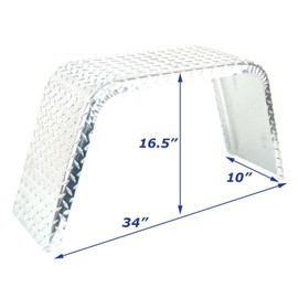 Sturdy Built (2)- Boat Trailer Fenders Aluminum Diamond Tread Plate 10 x 33 x 16.5 22936-2 (2) Square 10x33x16.5 Aluminum Fenders