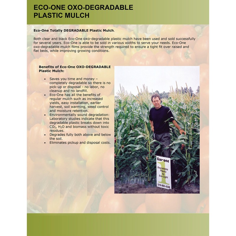 Black Eco-One OXO - Degradable Mulch Film - 4 ft.