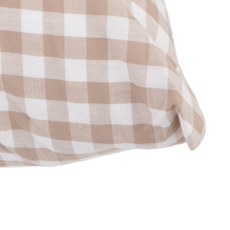 Cotton Baby Side Sleep Pillow Cute Plaid Bear Embroidery Pattern