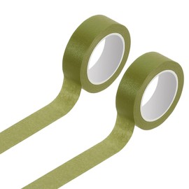 sourcing map 2 Rolls Colored Washi Tape, 11 Yards x 0.6" Colored Masking Tape Painters Tape, Decorative Masking Tape for Arts & Crafts Labeling DIY Scrapbooking Gift Wrapping, Dark Green
