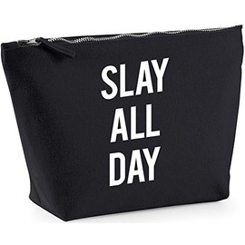 Hippowarehouse Slay All Day printed make up cosmetic wash bag 18x19x9cm