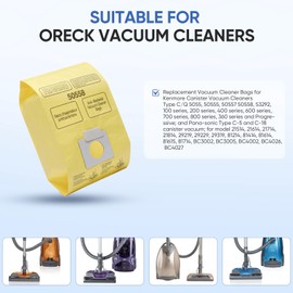 BIHARNT 20 Pack vacuum bags Compatible with Kenmore Canister 5055, 50557,50558 and Type C,C-18, 53292, 200 Series, 400 Series, 600 Series, 700 Series, 800 Series Vacuum