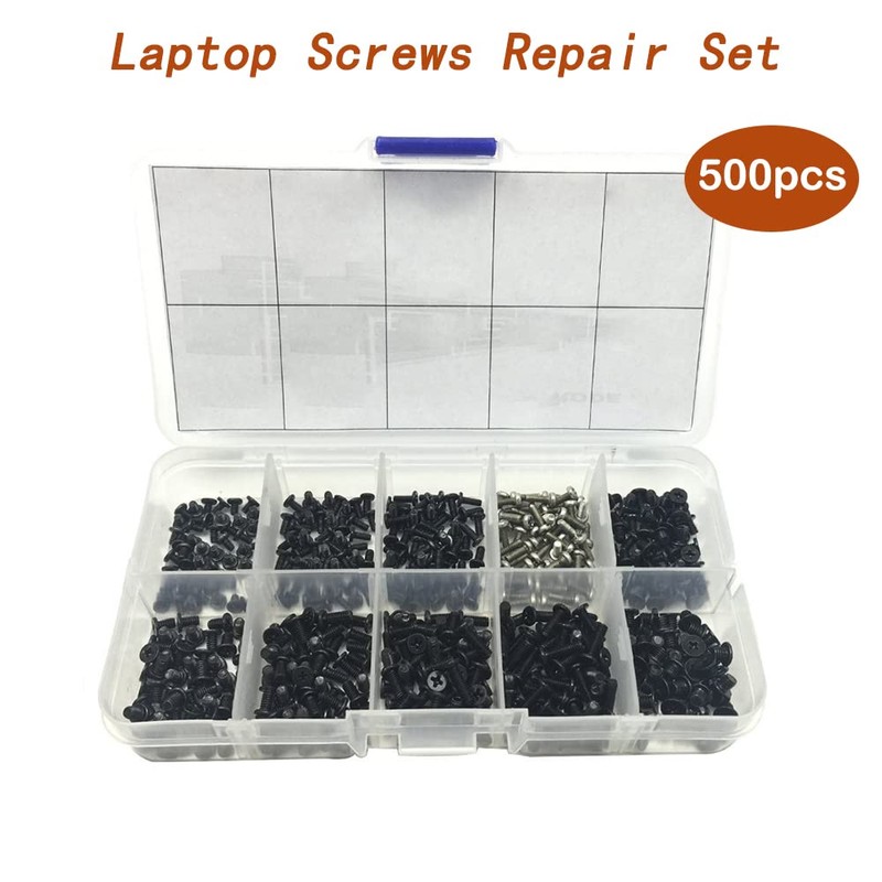 SagaSave Pack of 500 Laptop Notebook Computer Screws Assortment Kit