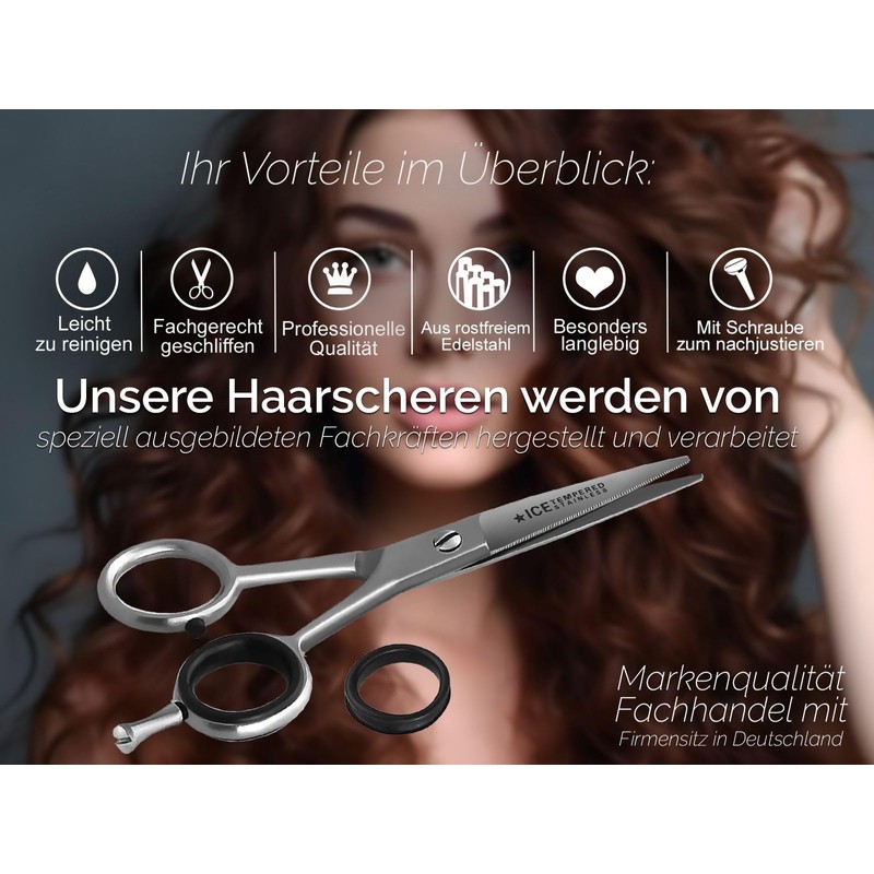 Hairdressing Scissors 5.5 Inch Ice Rustproof Double Sided Micro Teeth