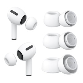 3-Pairs Replacement Ear Tips for AirPods Pro 2nd/1st Generation with Noise Reduction Hole, Non-Slip Soft Silicone Earbuds for AirPods Pro 2 /1st with Portable Storage Box (S/M/L)