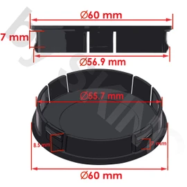 4 x 60mm 3D Universal Wheel Hub Centre Caps Center Rims Hubcaps USA United States of America American Star National Silver Flag C 109